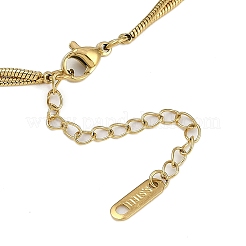 Ионное покрытие (ip) 304 нержавеющая сталь двухслойная змея цепочка куб ожерелья&nbsp;NJEW-D080-06G