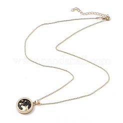Collane del pendente del rhinestone della lega&nbsp;NJEW-H306-A03-G