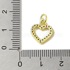 Pendentifs en laiton plaqué or véritable 18k avec pavé de zircone cubique&nbsp;KK-M283-08B-02