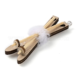 Рождественские незавершенные деревянные подвесные украшения&nbsp;WOOD-D026-01G