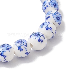 Braccialetti elastici in porcellana e ceramica con stampa floreale fatti a mano&nbsp;BJEW-JB12090-01