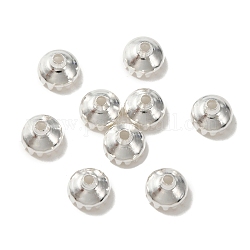 Multi-pétale bouchon en laiton de perles, sans plomb et sans cadmium, colonne, 925 argent sterling plaqué, 5x3mm, Trou: 1mm