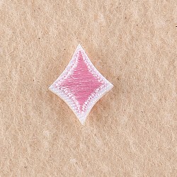 Компьютеризированная вышивка тканью утюжок на / шить на заплатках, аксессуары для костюма, аппликация, звезда, розовый жемчуг, 14x13 мм