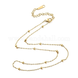 304 collana a catena satellitare in acciaio inossidabile da donna, oro, 18.07 pollice (45.9 cm)