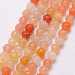 Miele naturale perle di giada fili, tondo, 3~3.5mm, Foro: 0.7 mm, circa 115~125pcs/filo, 16 pollice