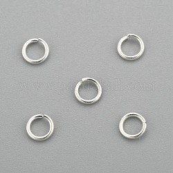 304 Stainless Steel Jump Rings, Open Jump Rings, Silver, 21 Gauge, 4x0.7mm, Inner Diameter: 2.6mm