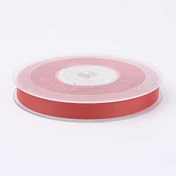 Ruban de satin mat double face, Ruban de polyester, ruban de noël, rouge, (3/8 pouce) 9 mm, 100yards / roll (91.44m / roll)