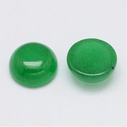 Cabochons de jade malaisie naturelle, demi-rond, teinte, 8x4mm