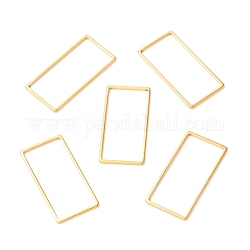 201 Stainless Steel Linking Rings, Rectangle, Golden, 25.5x13x1mm