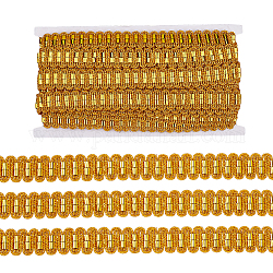 HOBBIESAY Braid Trim Gold Edge Woven Braid Trim 15 Yards 20mm Polyester Braided Decoration Braided Border Decorative Ribbon Wave Pattern Gold Trim Ribbon for Sewing,Gift Package Wrapping