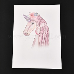 Carte di carta pittura rettangolo, per la pittura fai da te scritte e decorazioni, modello del cavallo, 28.5~29.5x21x0.02cm