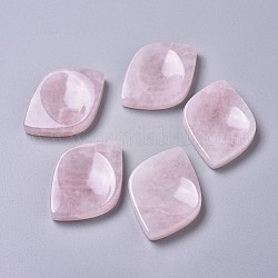 Masseur de quartz rose naturel, pierre d'inquiétude pour le traitement de l'anxiété, feuille, 58x42x7~8mm