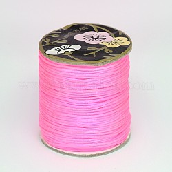 Nylonfaden Nylonschnur, Rattail Satinschnur, neon rosa , 1 mm, ca. 87.48 Yard (80m)/Rolle