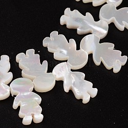 Perles en coquillage naturel, enfant, blanc antique, 15x8x2mm, Trou: 1mm