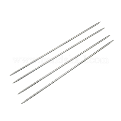 Stainless Steel Double Pointed Knitting Needles(DPNS), Stainless Steel Color, 240x2.75mm, about 4pcs/bag