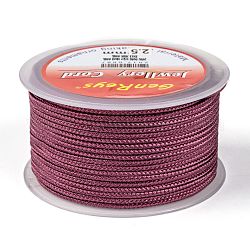 Hilos de nylon trenzado, teñido, rosa vieja, 2.5mm, alrededor de 10.93 yarda (10 m) / rollo