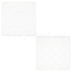 CHGCRAFT 2Sheets 2 Styles Plastic Drawing Painting Stencils Templates, White, 1sheet/style