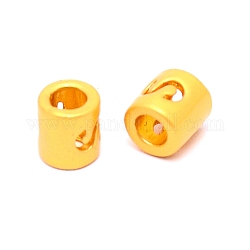 Perle di lettera in lega, colonna, colore oro opaco, letter.s, 6.5x6mm, Foro: 3 mm