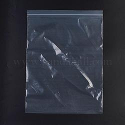 Bolsas de plástico con cierre de cremallera, bolsas de embalaje resellables, sello superior, bolsa autoadhesiva, Rectángulo, blanco, 40x29 cm, espesor unilateral: 3.9 mil (0.1 mm), 100 unidades / bolsa