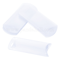 Transparente PVC-Kissenbox, Geschenkverpackung für Süßigkeiten, Kissenbezug, für Hochzeitsfeier Babyparty Packbox, Rechteck, Transparent, 2.3x13x6 cm
