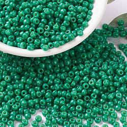 Miyuki runde Rocailles Perlen, japanische Saatperlen, (rr4477) duracoat gefärbte opake Fichte, 8/0, 3 mm, Bohrung: 1 mm, ca. 2111~2277 Stk. / 50 g