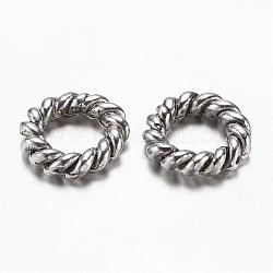 Legierung Verknüpfung rings, Antik Silber Farbe, 14~14.5x3 mm, Bohrung: 8 mm