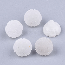 Giada pendenti bianchi naturali, baccello di loto, 16x12mm, Foro: 1 mm