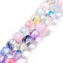 Chapelets de perles en verre transparente  , lanterne, colorées, 10.5x9.5x10.5mm, Trou: 1mm, Environ 38 pcs/chapelet, 15.24 pouce (38.7 cm)