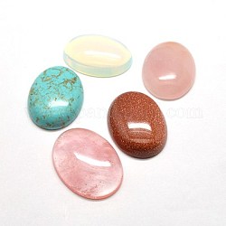 Gemstone Cabochons, Oval, Mixed Stone, Mixed Color, 40x30x8mm