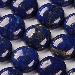 Окрашенные природные лазурит драгоценных камней купол / половиной круглые кабошоны, 30x7~8 мм
