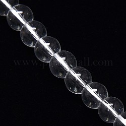Perles en verre cristal rondes, clair, 8mm, Trou: 1mm, Environ 54 pcs/chapelet, 15.7 pouce