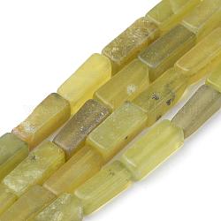 Perline peridoto naturale fili, cuboide, 14~15x5~6x5~6mm, Foro: 1 mm, circa 28pcs/filo, 15.7 pollice