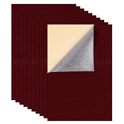 Tissu de flocage de bijoux, polyester, tissu autocollant, rectangle, brun, 29.5x20x0.07 cm, 20 pièces / kit