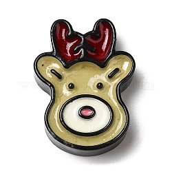 Cabochon natalizi in resina opaca, per fare gioielli, cervo, 25x18.5x5mm