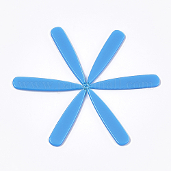 Grandi pendenti in cellulosa acetato (resina), lacrima, cielo blu profondo, 53~54x10~10.5x2.5mm, Foro: 1 mm