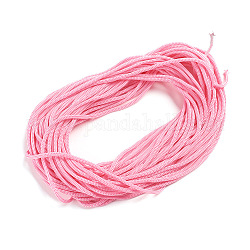 Hollow Nylon Braided Rope, for Camping, Outdoor Adventure, Gardening, Pink, 4mm, 20m/bundle
