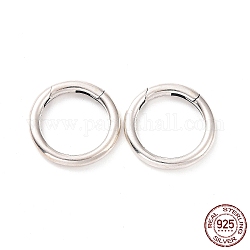 925 anello a molla in argento sterling, argento antico, 16.5x2mm, diametro interno: 12mm