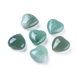 Pietra d'amore del cuore di avventurina verde naturale, pietra di palma tascabile per il bilanciamento del reiki, 25.3x24.8x11.5mm