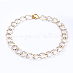 Collane in alluminio, con fermagli in lega a ginocchiera, oro chiaro, 16.53 pollice (42 cm)