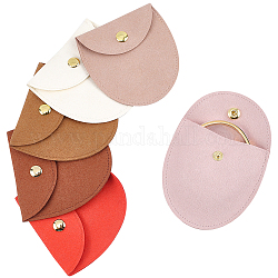 PH PandaHall 6PCS Microfiber Jewelry Pouch, 6 Colors Jewelry Storage Bags Snap Purse Pouch Bag Luxury Small Jewelry Gift Bags for Earring Ring Bracelet Necklace Packaging, 3.07x3.13inch