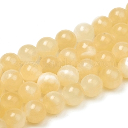 Topazio naturale perle di giada fili, tondo, 8mm, Foro: 1.2 mm, circa 48pcs/filo, 15.55 pollice (39.5 cm)