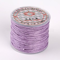 Хлопковый вощеный шнур среднего фиолетового цвета, 1 мм, около 27.34 ярда (25 м) / рулон