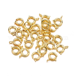 Латунная застежка пружинного кольца, золотые, 6 мм