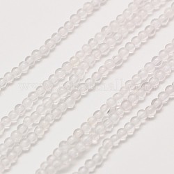 Runde Perlenstränge aus natürlichem Quarzkristall der Güteklasse AA, Bergkristallperlen, 2 mm, Bohrung: 0.5 mm, ca. 184 Stk. / Strang, 16 Zoll