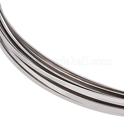 ステンレス鋼線  フラット  ステンレス鋼色  2.6x0.8mm  約22.97フィート（7m）/ロール
