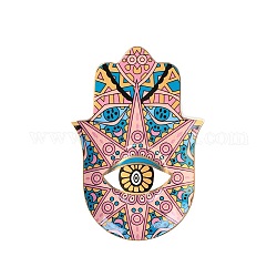 Main de hamsa/main de miriam avec assiette à bijoux en céramique mauvais œil, plateau de rangement pour bagues, colliers, boucle, colorées, 160x115mm