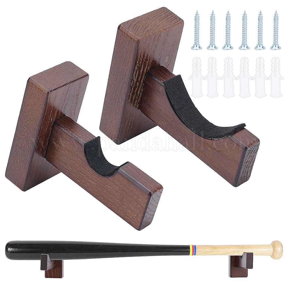 ABOOFAN Support horizontal en bois pour batte de baseball