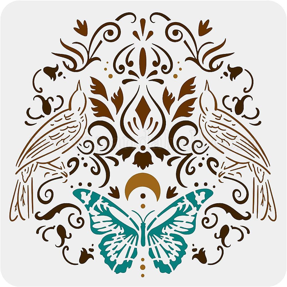 GORGECRAFT 25 Styles Pochoirs Hibiscus Réutilisables - Fleurs Tropicales Pour Peinture, Scrapbooking Et DIY