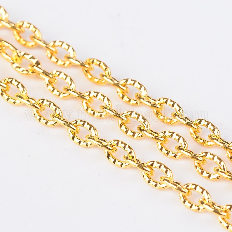 thumbnail image 2 of Antiqued Brass Plated Steel Cable Chain – 16 Feet Of Textured Steampunk Jewelry Finding By Charmed By Dragons 2 of 5