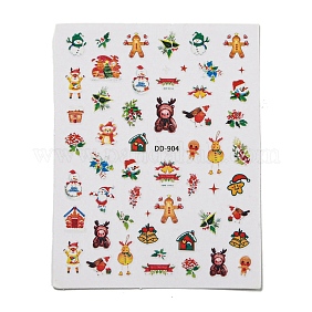 Наклейки для ногтей на рождественскую тему, самоклеящиеся принадлежности для дизайна ногтей для домашних животных, для женщин и девочек diy дизайн ногтей, разнообразные, 10.5x8x0.02 см